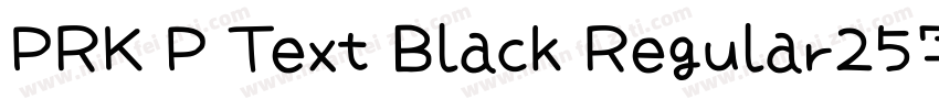 PRK P Text Black Regular25字体下载字体转换